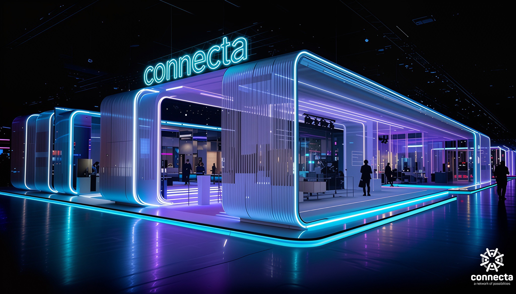 Futuristic Connecta merchandise pavilion