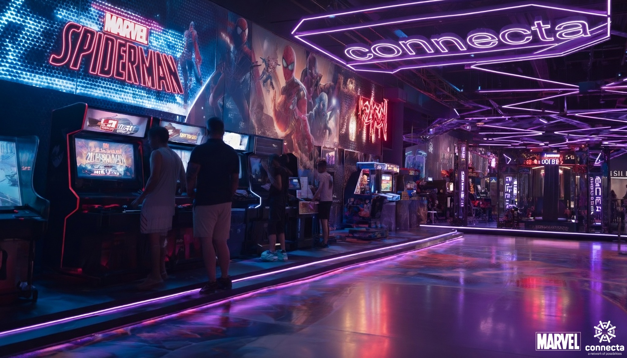 Marvel Spider-Man arcade zone inside Connecta